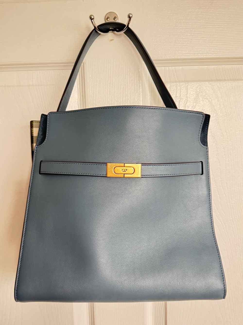 Tory Burch Lee Radziwill Double Bag – Brunnera (Blue Gray) – NWT